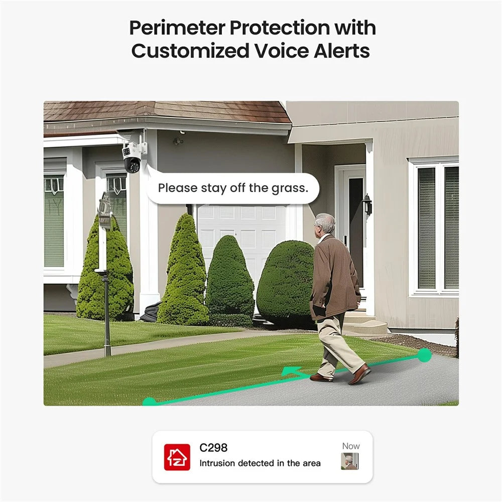 ZOSI C298 SE 4MP Dual Lens WiFi Camera AI Human  /  Vehicle Detection Two Way Audio Outdoor Security Cam - US Plug - 5