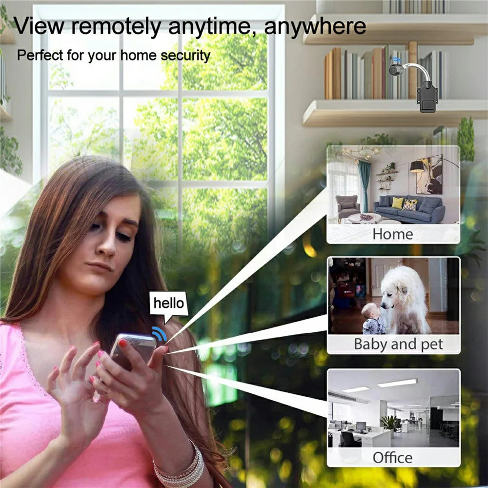W7 Night Vision Security Camera for Baby Pet Monitor Smart Remote WiFi Camera, with 32GB Card + Card Reader - 4