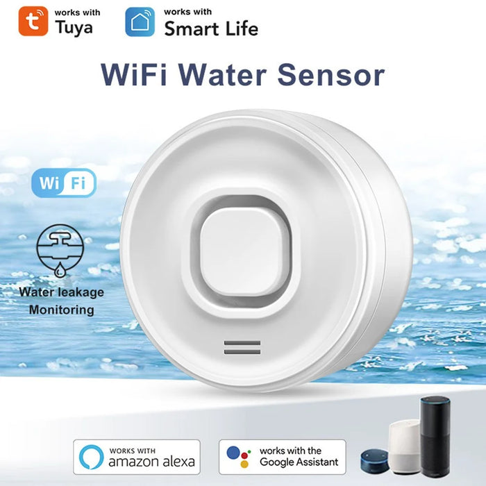 SQ400C001 100dB Alarm WiFi Smart Water Leak Detector Works with Amazon Alexa  /  Google Assistant - 2