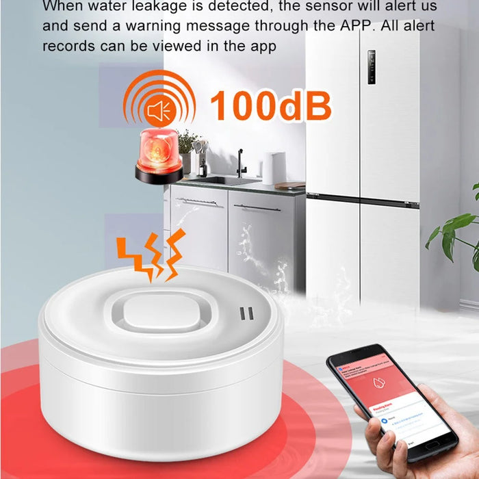 SQ400C001 100dB Alarm WiFi Smart Water Leak Detector Works with Amazon Alexa  /  Google Assistant - 3