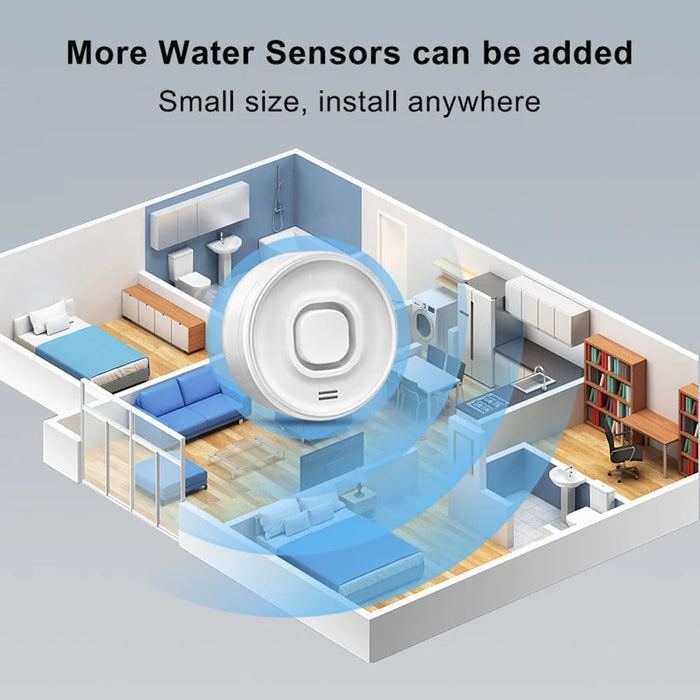 SQ400C001 100dB Alarm WiFi Smart Water Leak Detector Works with Amazon Alexa  /  Google Assistant - 7