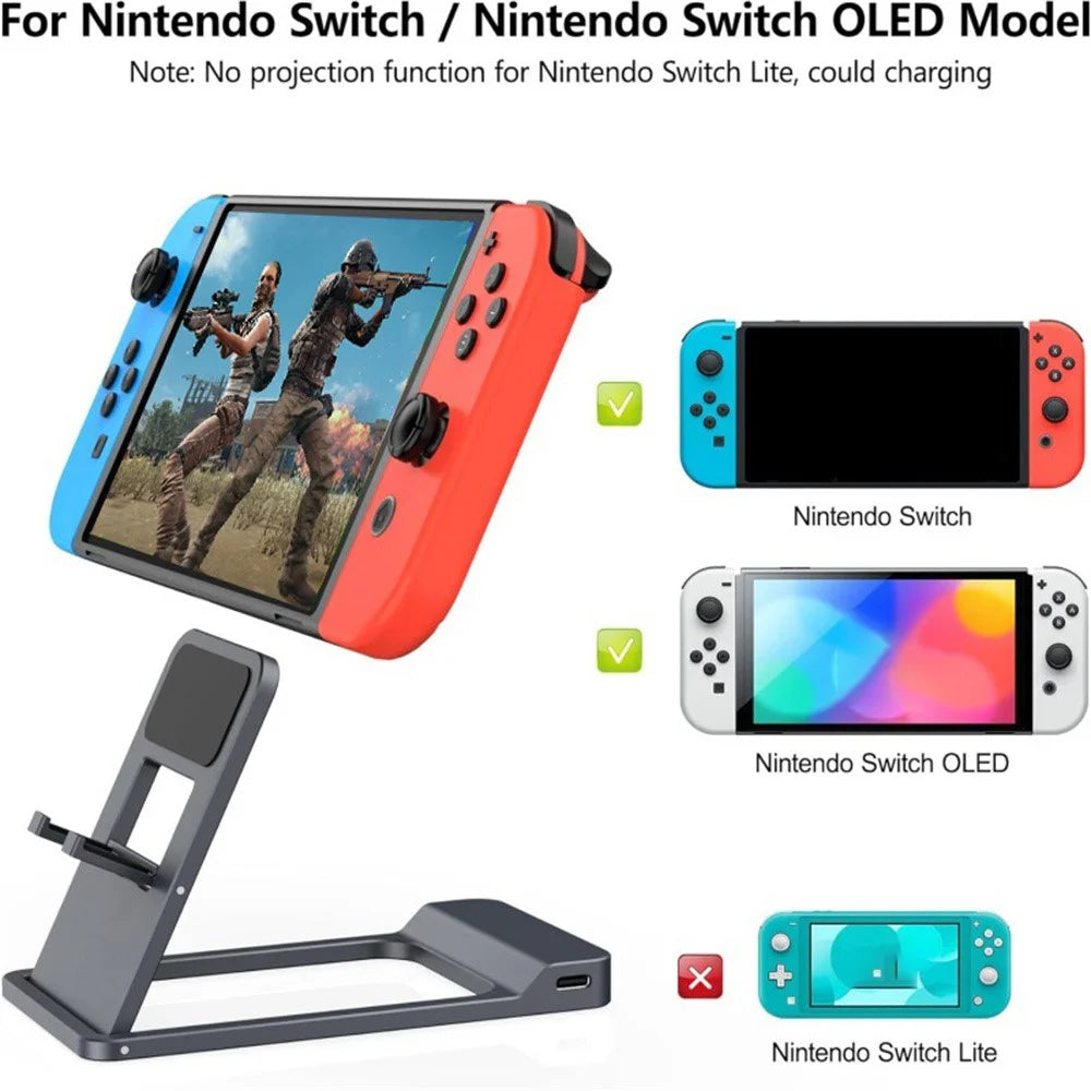 For Nintendo Switch 2  /  Switch  /  Switch OLED Dock HD Video Converter 3-in-1 Expansion Hub - 3