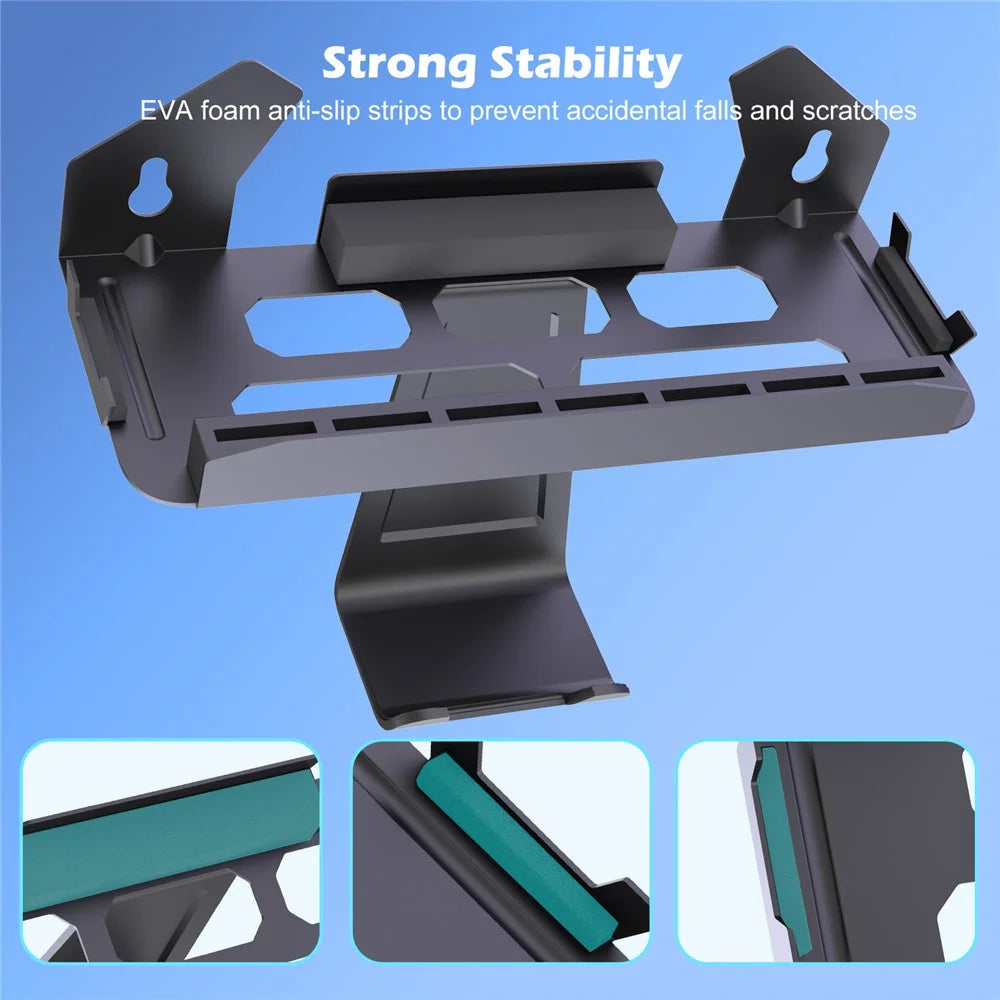 For Nintendo Switch / Switch 2 / Switch OLED Wall Mount Bracket Game Console Holder with Game Card Slots / Controller Hook - 5