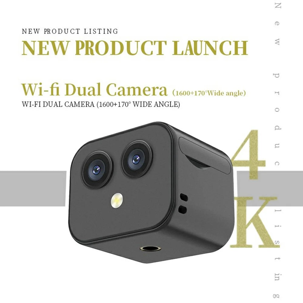 D3 Dual Lens WiFi Camera 4K HD Wireless Network Monitoring Remote Control Night Vision Cam - 2
