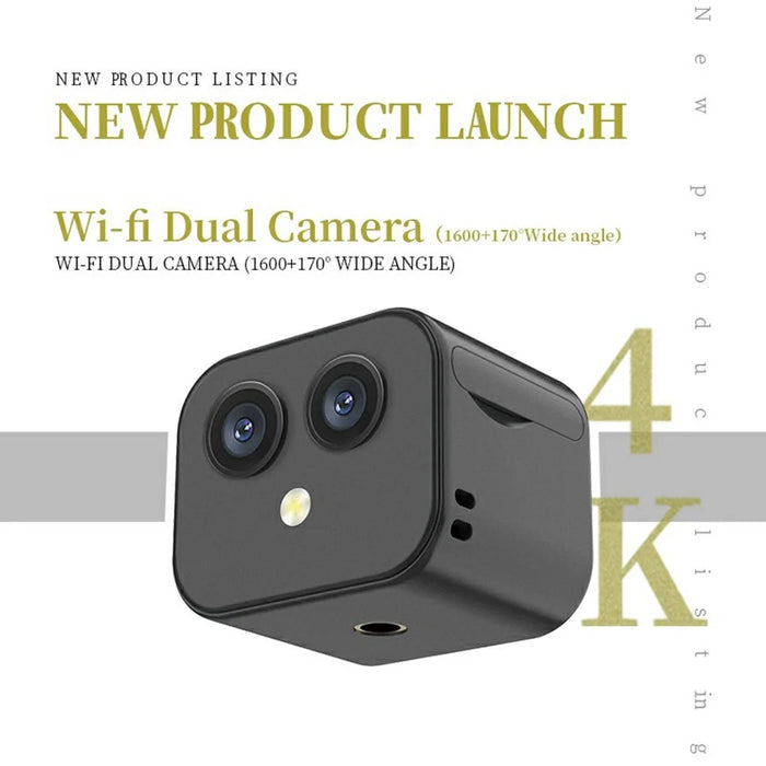 D3 Dual Lens WiFi Camera 4K HD Wireless Network Monitoring Remote Control Night Vision Cam, with 32GB Card - 2