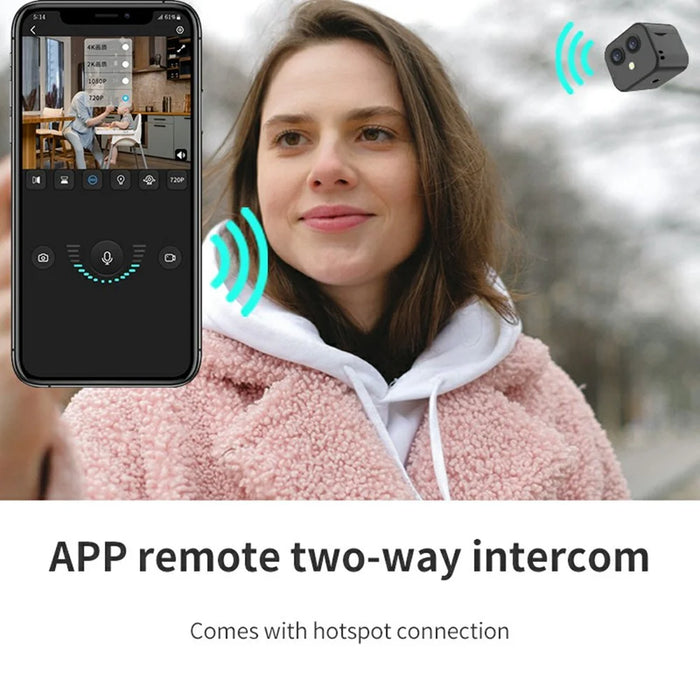 D3 Dual Lens WiFi Camera 4K HD Wireless Network Monitoring Remote Control Night Vision Cam, with 32GB Card - 3