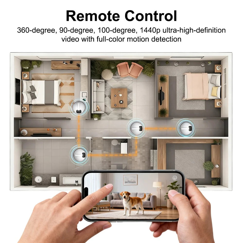 SRIHOME DH013 Pet Camera 4MP HD WiFi Pet Monitor with Phone APP Two-Way Audio Night Vision IP Camera - 5