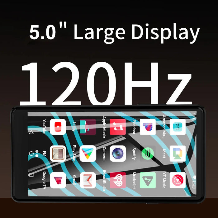 A03 Android MP3 Player Bluetooth-Compatible 5.0 Touchscreen Music Player 4GB+64GB Memory 16MP Camera 10H Battery Life - Black - 4
