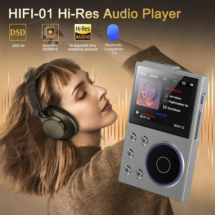 T10 HiFi Music Player 16GB 2.4 Inch Screen High-Quality Lossless Audio Player BT 5.0 - 2