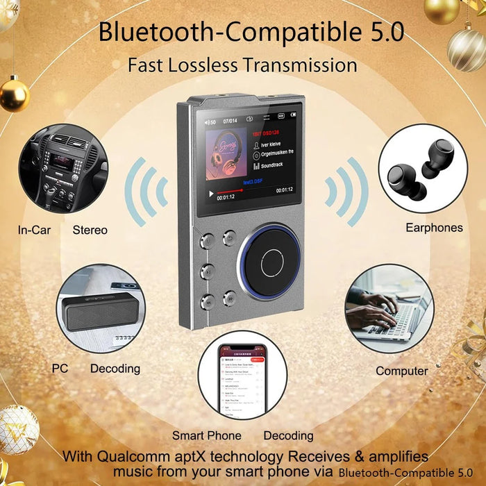 T10 HiFi Music Player 16GB 2.4 Inch Screen High-Quality Lossless Audio Player BT 5.0 - 3