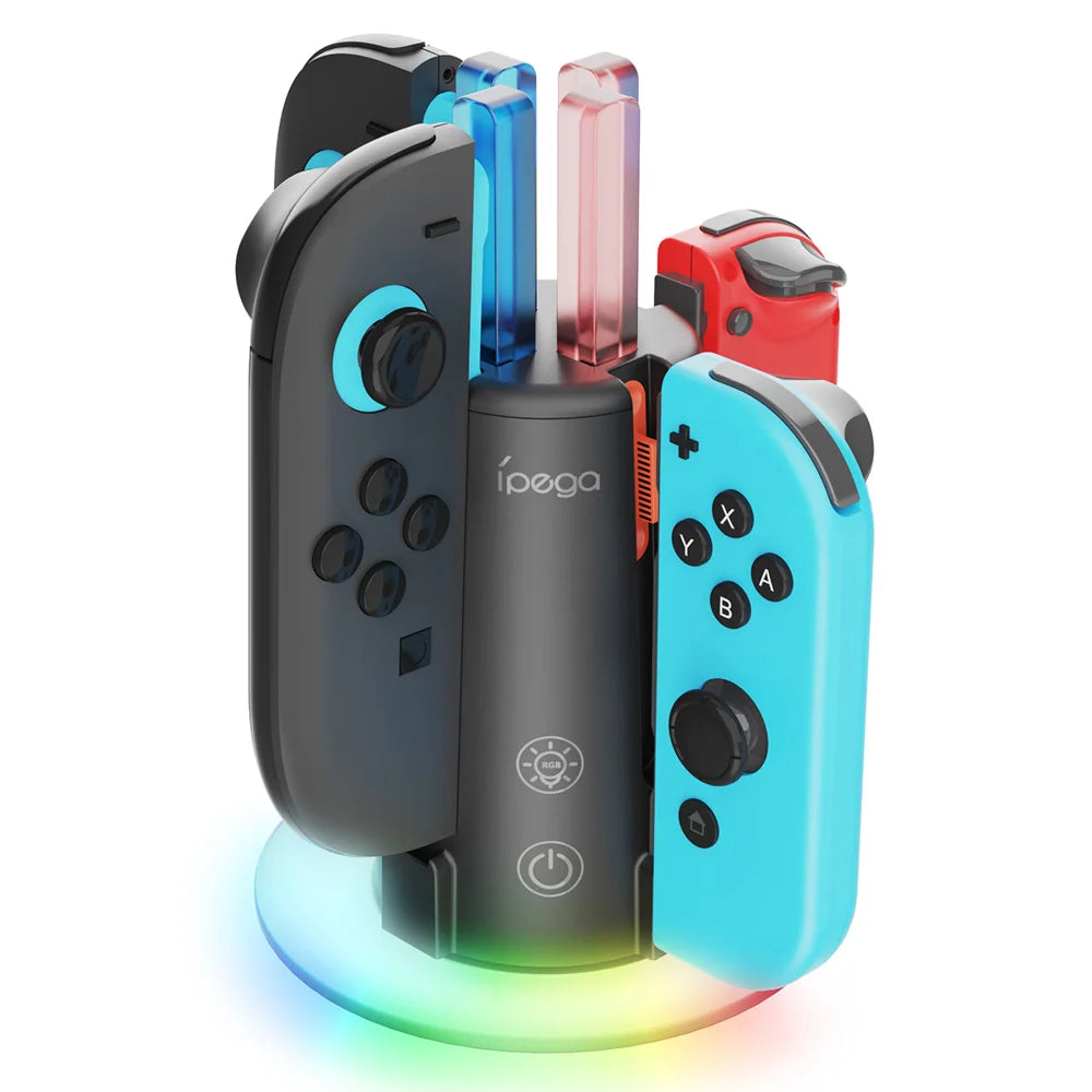 IPEGA PG-SW2203 4 in 1 Charging Station for Nintendo Switch / Switch 2 Joy-Con Controller Charger Dock with RGB Light - 2