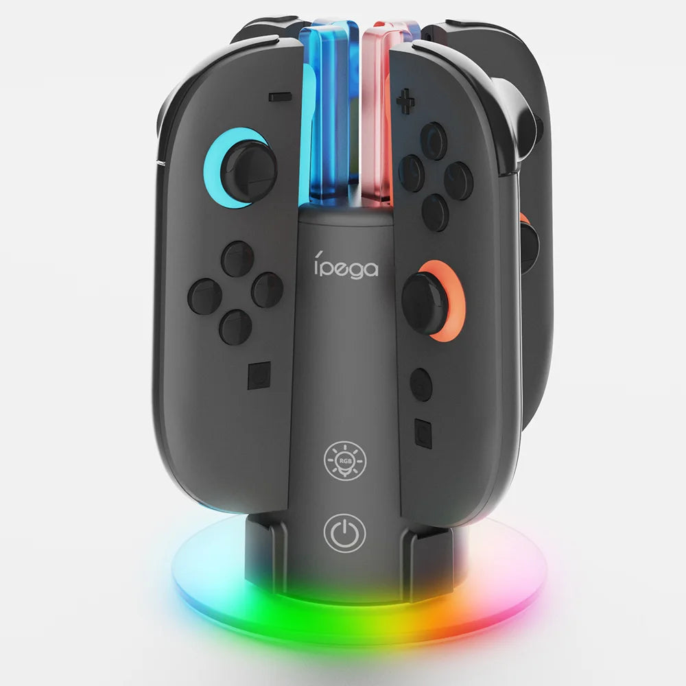 IPEGA PG-SW2203 4 in 1 Charging Station for Nintendo Switch / Switch 2 Joy-Con Controller Charger Dock with RGB Light - 3