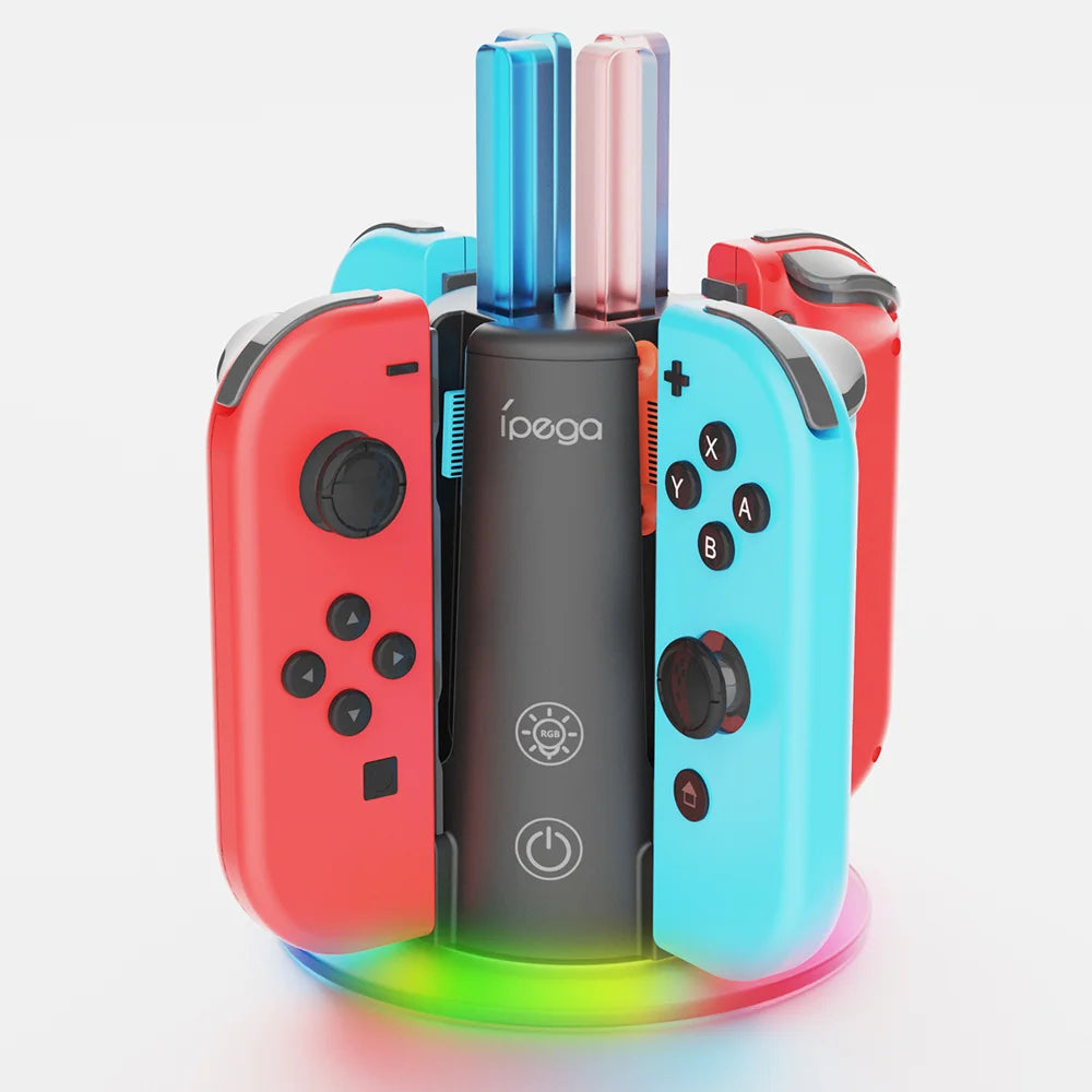 IPEGA PG-SW2203 4 in 1 Charging Station for Nintendo Switch / Switch 2 Joy-Con Controller Charger Dock with RGB Light - 4