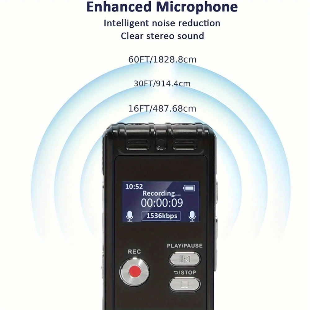 N15 8GB 0.8 inch LED Screen Voice Recorder HD Noise Reduction Recording Pen with TF Card for Class Meeting - 2