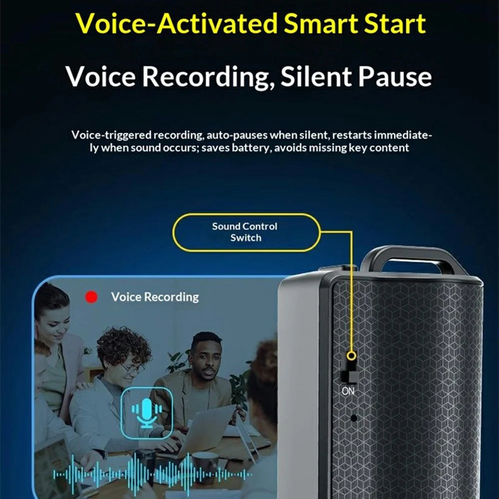 Q70 128GB Voice Recorder HD Noise Reduction Recording Device Smart Voice Control Recording Pen with 500H Long Standby - 7