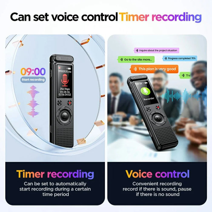 A30 8GB AI Voice Recorder 360° Surround Noise Reduction Recording Device One-Click Recording MP3 Player - 5
