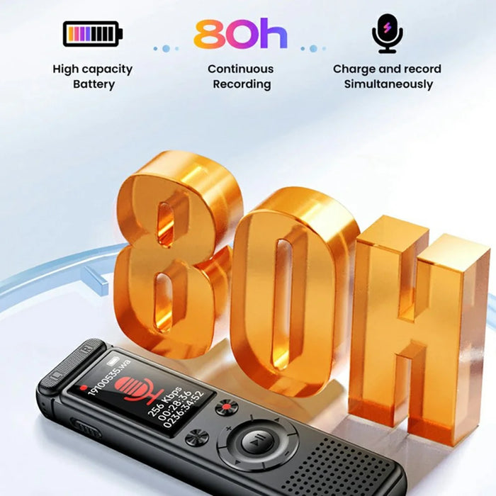 A30 8GB AI Voice Recorder 360° Surround Noise Reduction Recording Device One-Click Recording MP3 Player - 6