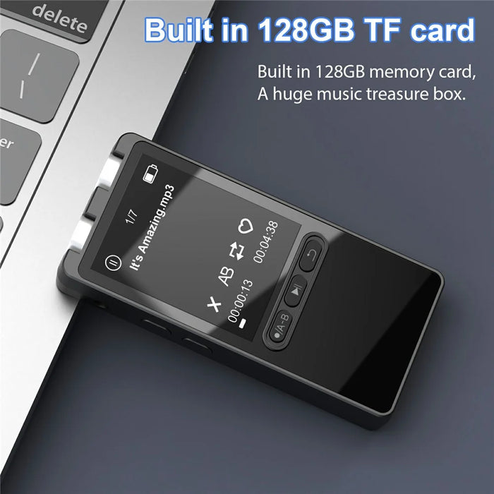 N27 Portable Bluetooth-compatible MP3 Player Large Storage Multi-Language Recorder 20H Long Standby One-Click Recording Audio Player - 5