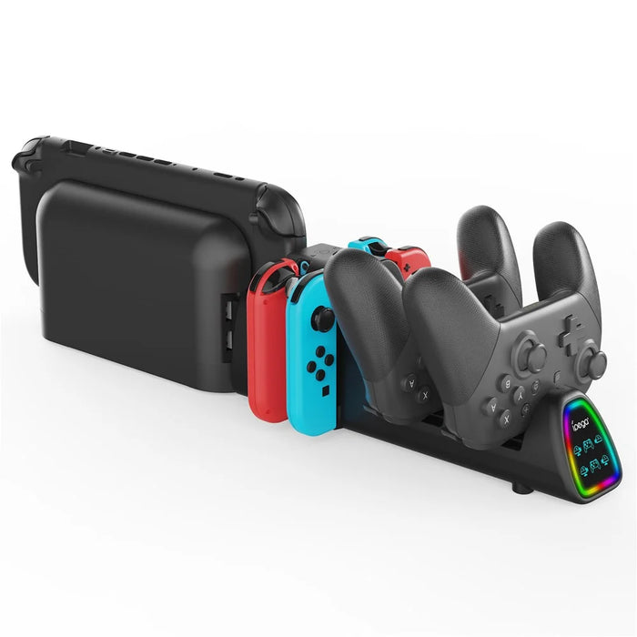 IPEGA PG-SW2187 10 in 1 RGB Charging Dock for Nintendo Switch / Switch 2 Joypad and Pro Controllers - 4