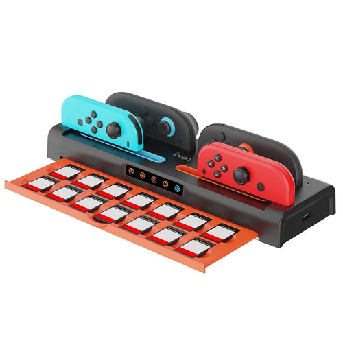 IPEGA PG-SW2252 For Nintendo Switch 1  /  2 Joy-Con Charging Dock Multi-Function Charging Stand with Game Card Storage - 1
