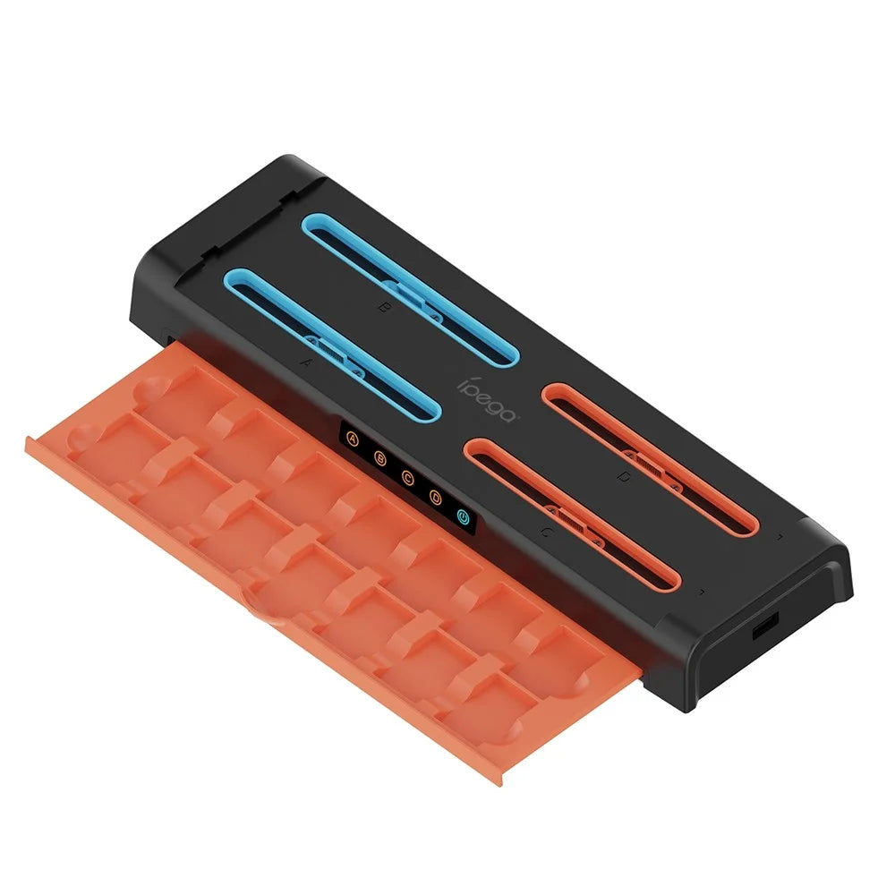 IPEGA PG-SW2252 For Nintendo Switch 1  /  2 Joy-Con Charging Dock Multi-Function Charging Stand with Game Card Storage - 4