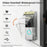 E10 Video Doorbell Waterproof Cover Anti-Theft Mounting Bracket Wireless Ring Button Dustproof Protector Shield for Outdoor Indoor - Transparent - 3