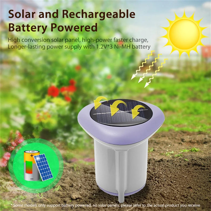 NEO ZigBee NAS-STH02B IP66 Waterproof Smart Solar Soil Sensor Soil Temperature Humidity EC Monitor with App Control - Grey - 6