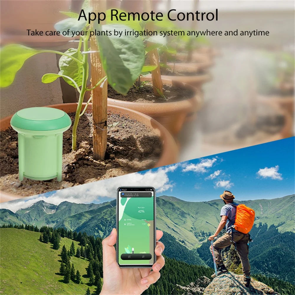 NEO ZigBee NAS-STH01B IP66 Waterproof Smart Soil Sensor Soil Temperature Humidity Monitor with App Control for Gardening - Green - 7