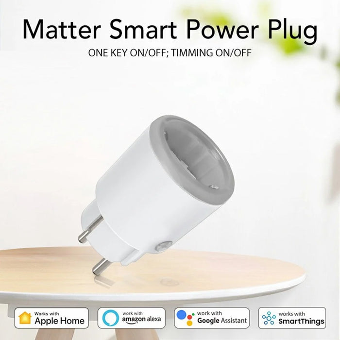 NEO Matter NAS-WR10WM 16A WiFi Smart Plug with Power Meter Smart Control for Apple  /  Google  /  Amazon - EU Plug - 4