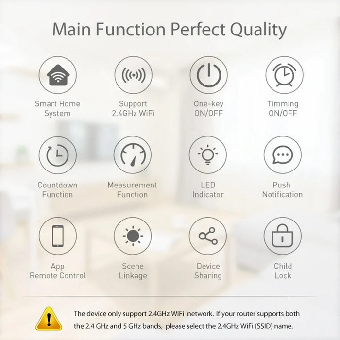 NEO Matter NAS-WR10WM 16A WiFi Smart Plug with Power Meter Smart Control for Apple  /  Google  /  Amazon - EU Plug - 5