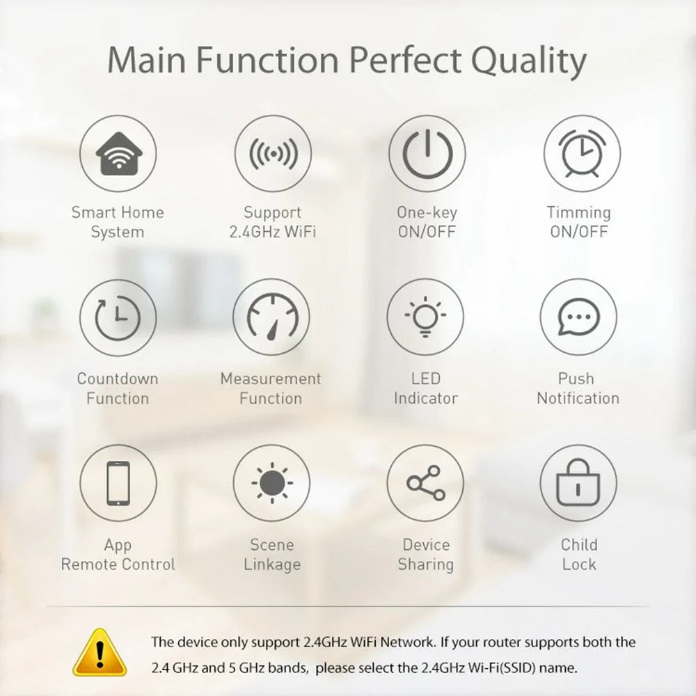 NEO Matter NAS-WR15WM 16A WiFi Smart Plug with Power Meter Smart Control for Apple  /  Google  /  Amazon - FR Plug - 5