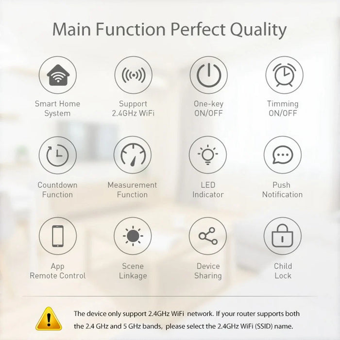 NEO Matter NAS-WR01WM 16A WiFi Smart Plug with Power Meter Smart Control for Apple  /  Google  /  Amazon - EU Plug - 5