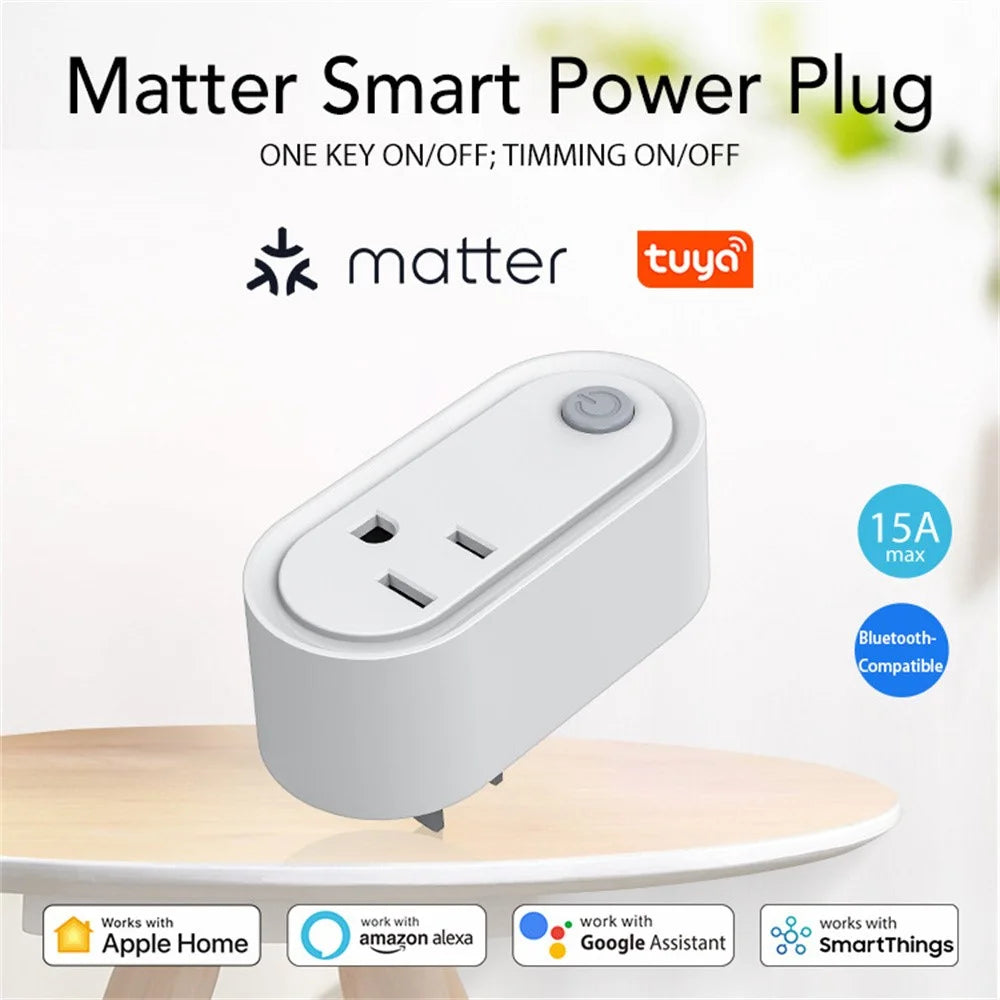 NEO NAS-WR12WM Tuya Matter WiFi Smart Plug 15A US Plug Smart Socket with Power Metering for Apple / Google / Amazon - 5