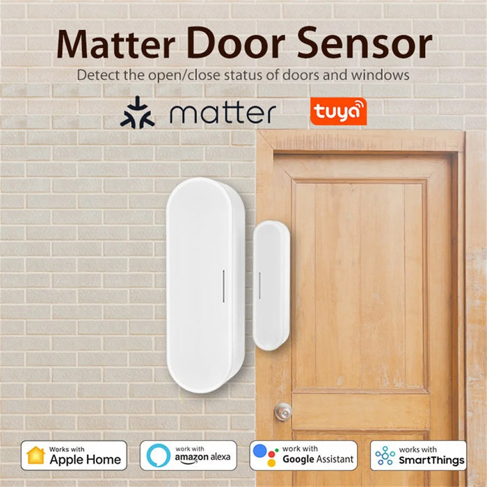 NEO NAS-DS07TM Matter Thread Door Sensor USB Powered Magnetic Smart Home Window Alarm Sensor (without Battery) - 4