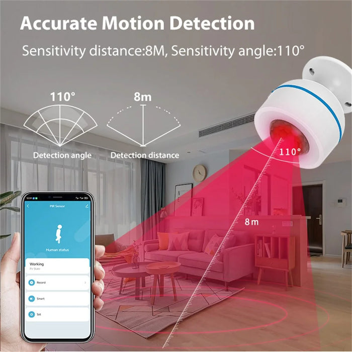 NEO NAS-PD07TM Matter Thread Smart PIR Motion Sensor USB Powered Wireless Human Body Infrared Detector (without Battery) - 5