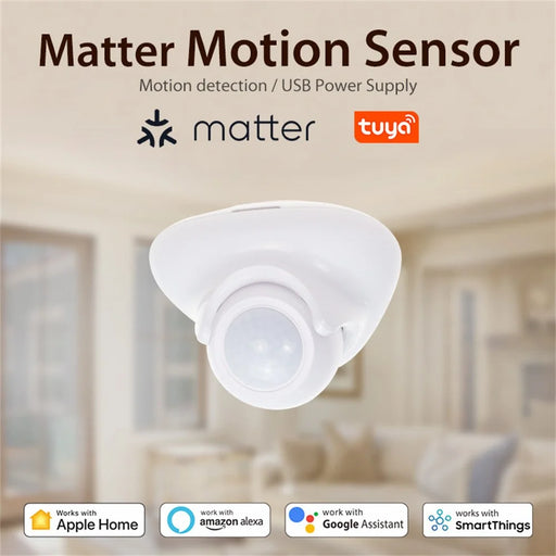 NEO NAS-PD09TM Matter Thread Smart PIR Motion Sensor Infrared Human Detector Works with Apple Home / Google Assistant / Amazon Alexa - 2