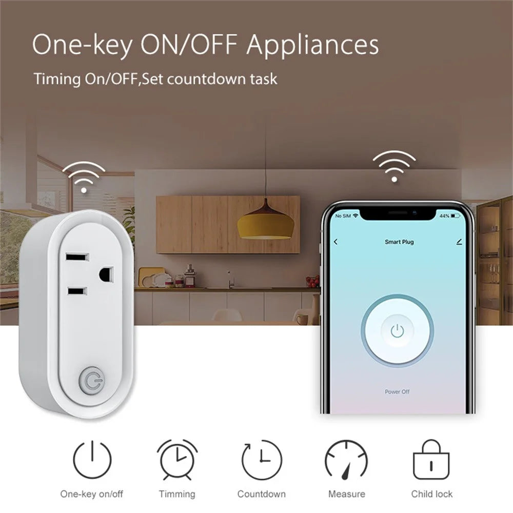 NEO NAS-WR12BH 15A ZigBee 3.0 Smart Plug Energy Monitoring Power Outlet Works with Apple HomeKit / Google Assistant / Amazon Alexa, US Plug - 3