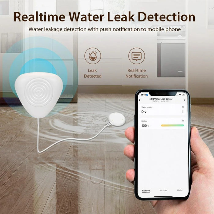 NEO NAS-WS11BH Tuya HomeKit and ZigBee Smart Water Leak Detector Alarm Sensor Wireless 2.4GHz for Home - 6