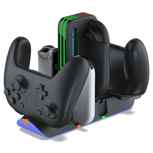 DOBE FOMIS ELECTRONICS TNS-51101 Charging Dock for Nintendo Switch Joysticks / Pro Controllers RGB LED Charging Station - 1