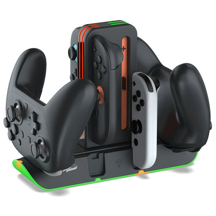 DOBE FOMIS ELECTRONICS TNS-51101 Charging Dock for Nintendo Switch Joysticks / Pro Controllers RGB LED Charging Station - 2