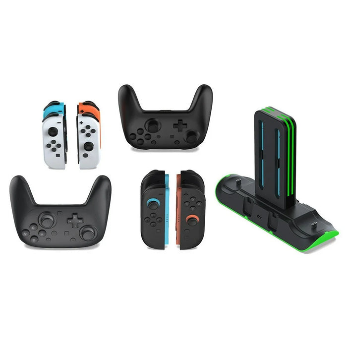 DOBE FOMIS ELECTRONICS TNS-51101 Charging Dock for Nintendo Switch Joysticks / Pro Controllers RGB LED Charging Station - 5