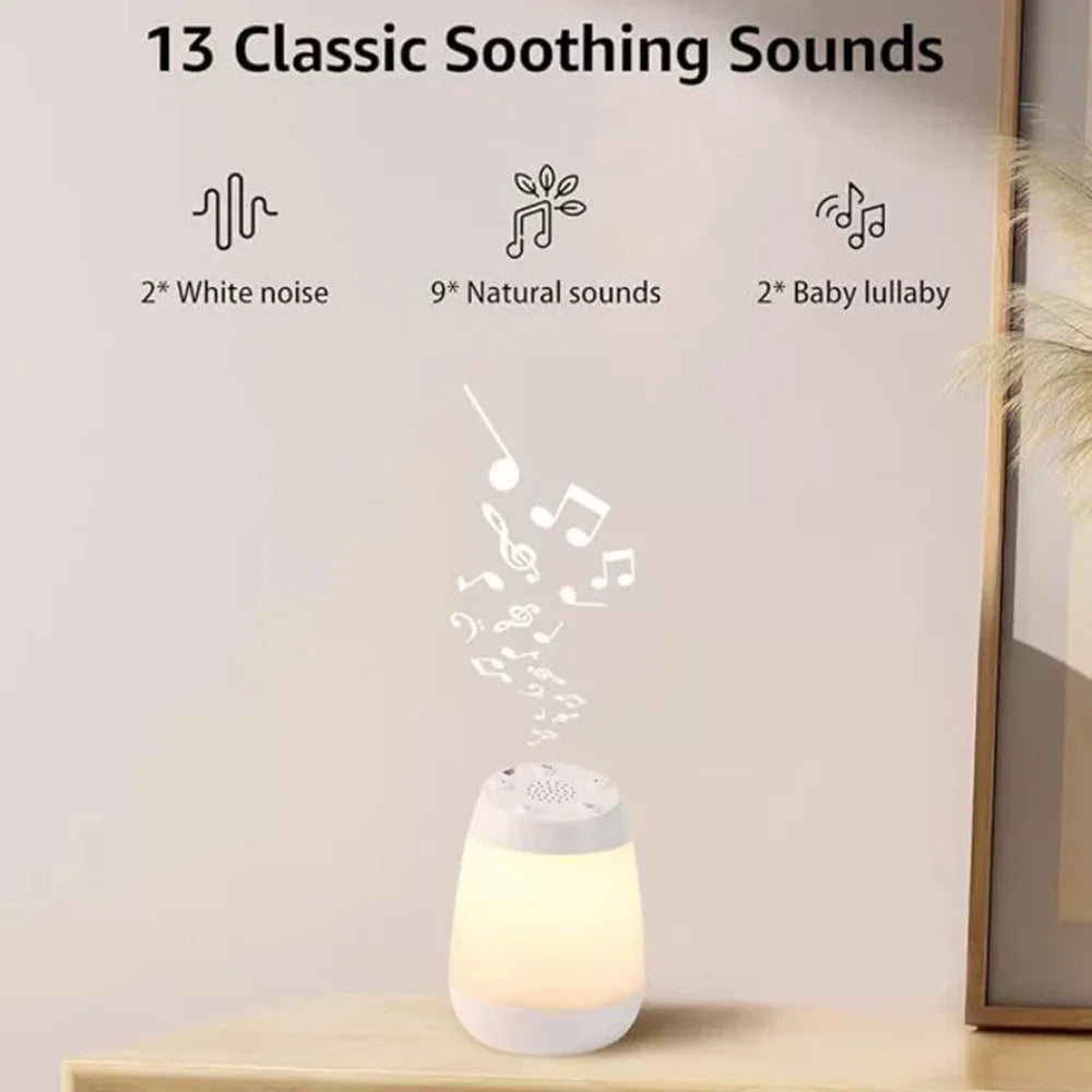 MBZ-305 Portable White Noise Sleep Aid Battery Powered Baby Soothing Machine with Night Light and Timer - 3