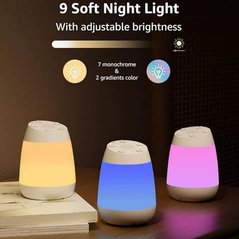 MBZ-305 Portable White Noise Sleep Aid Battery Powered Baby Soothing Machine with Night Light and Timer - 4