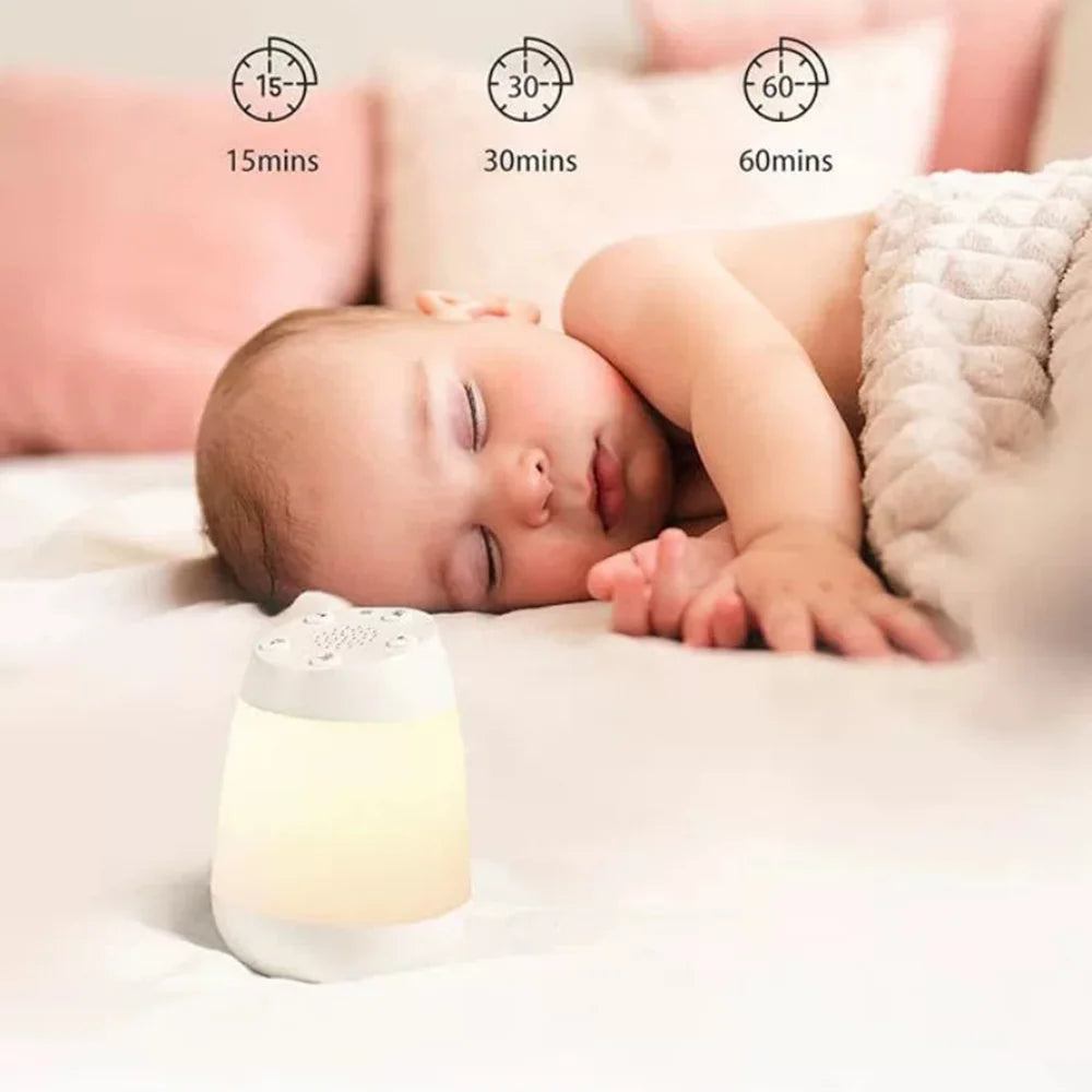 MBZ-305 Portable White Noise Sleep Aid Battery Powered Baby Soothing Machine with Night Light and Timer - 5
