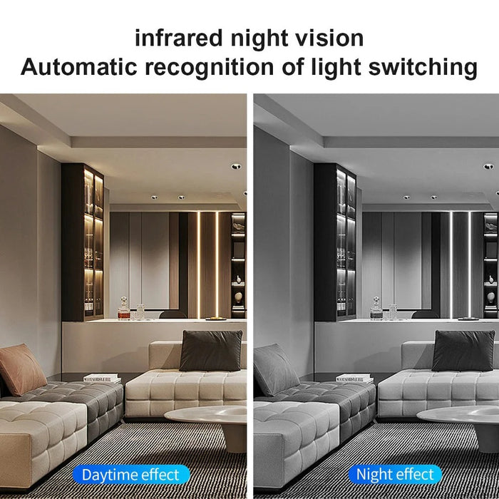 W03 Smart Alarm Wireless Security Camera Motion Detection Mini Battery Camera with Removable Stand for Home, No Card - Black - 2