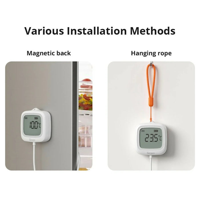 SONOFF SNZB-02LD Zigbee 3.0 LCD Smart Thermometer with Probe for Pool Bathtub Fridge Temperature Sensor - 2