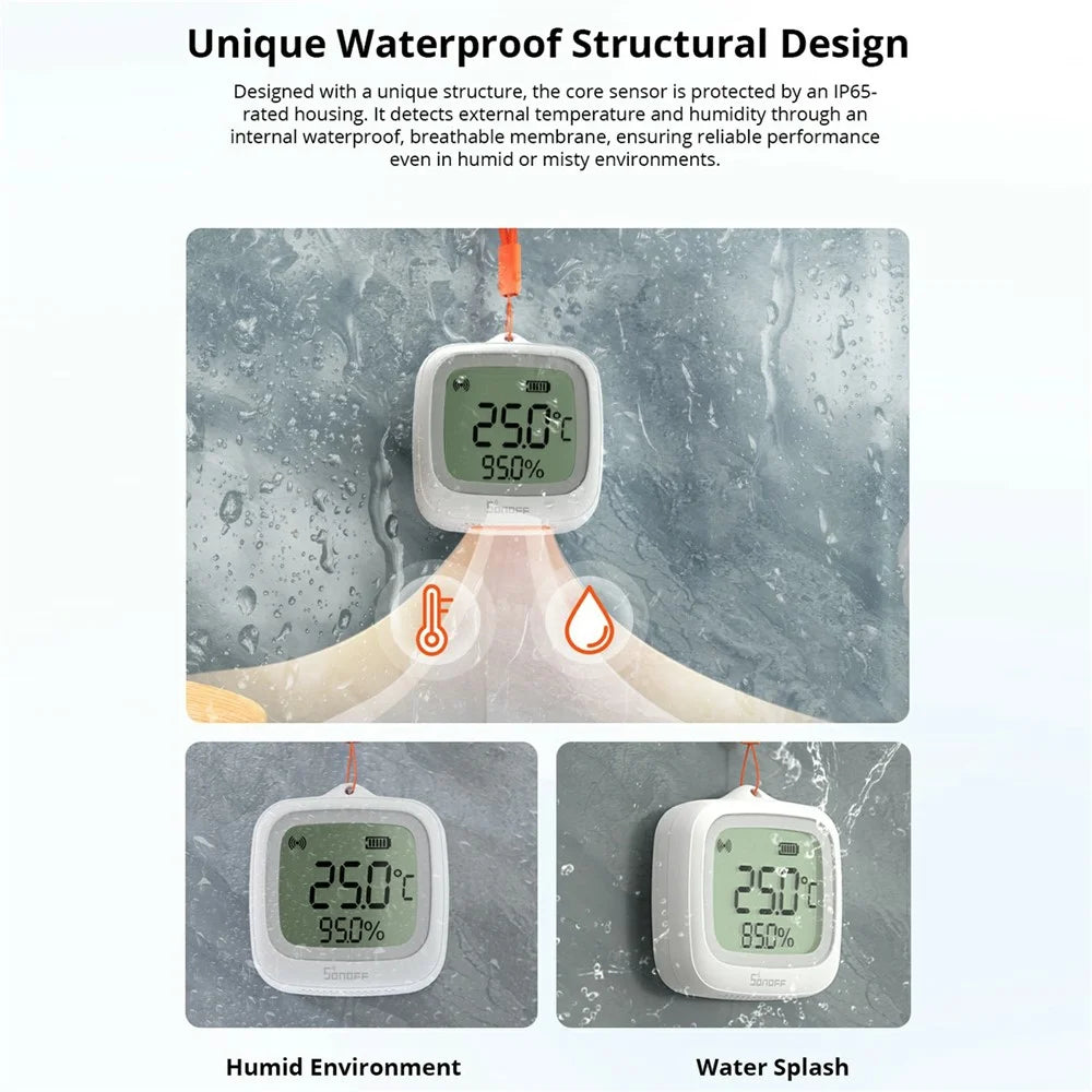 SONOFF SNZB-02WD IP65 Waterproof 2.2 Inch LCD Display Zigbee 3.0 Smart Temperature Humidity Sensor - 4