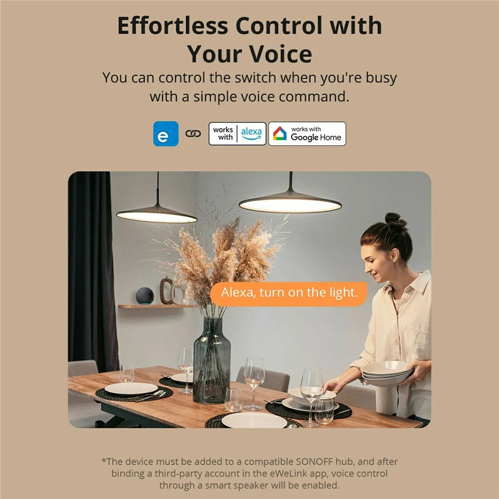 SONOFF ZBM5-1C-120W SwitchMan 1-Gang Zigbee Smart Wall Switch Supports No Neutral and Neutral Wire - 4