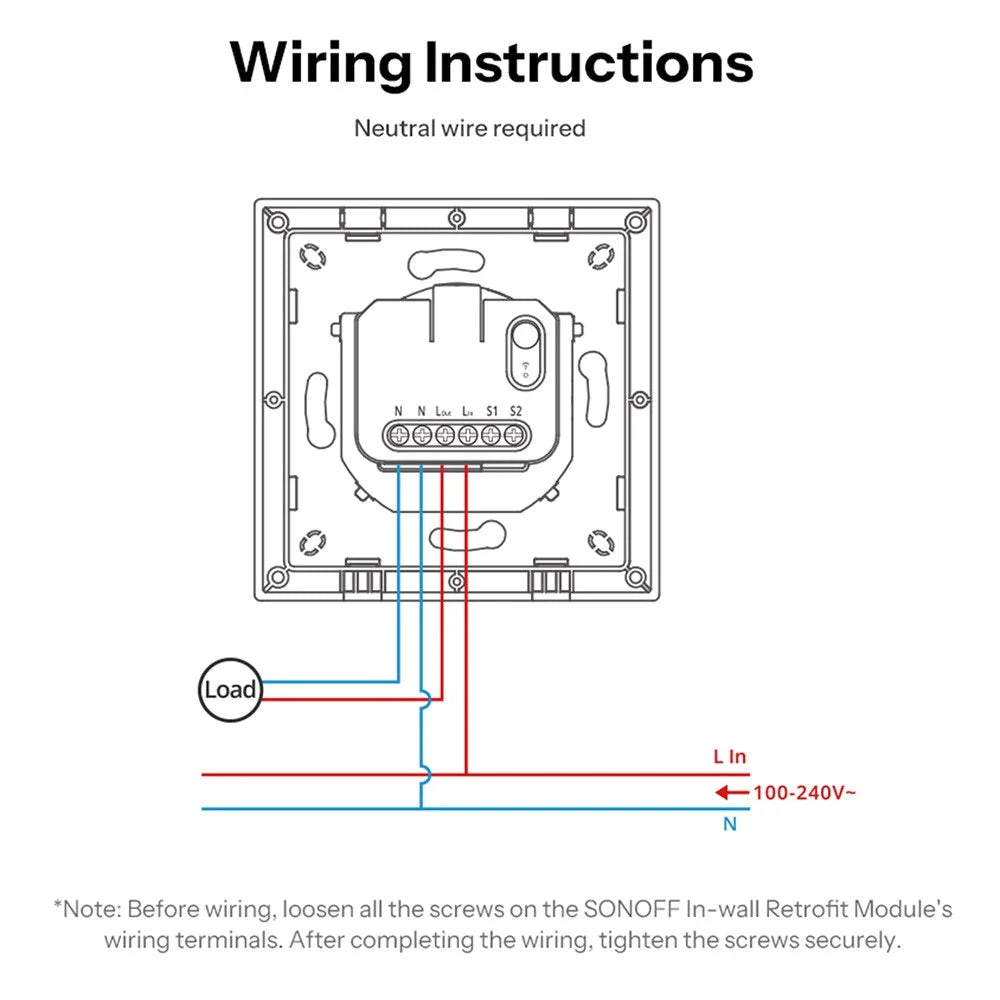 SONOFF E1GS 86 x 86mm Single Channel Switch Cover for SONOFF MINIR4 / MINIR4M / ZBMINIR2 In-Wall Retrofit Module Hard PC Switch Shell - 6