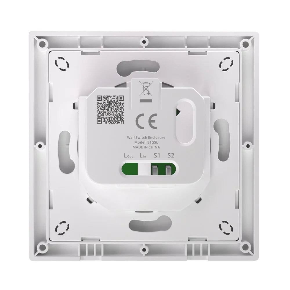SONOFF E1GSL For Sonoff ZBMINIL2 Retrofit Module 1-Gang Wall Switch Enclosure No Neutral Wire Required, 86mm x 86mm - 3